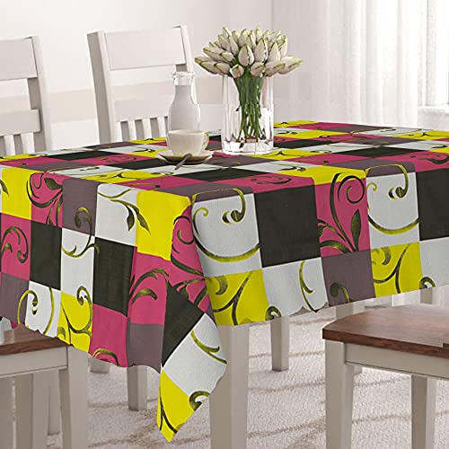 Image of Star Weaves Dining Table Cover 6 Seater Printed Table Cover Without Lace Size 60x90 Inches - Waterpoof & Dustproof High Qualtiy Made in India Table Covers,KUM84