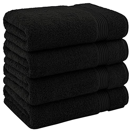 image for Cotton Paradise 4 Piece Turkish Bath Towels for Bathroom, 100% Cotton 