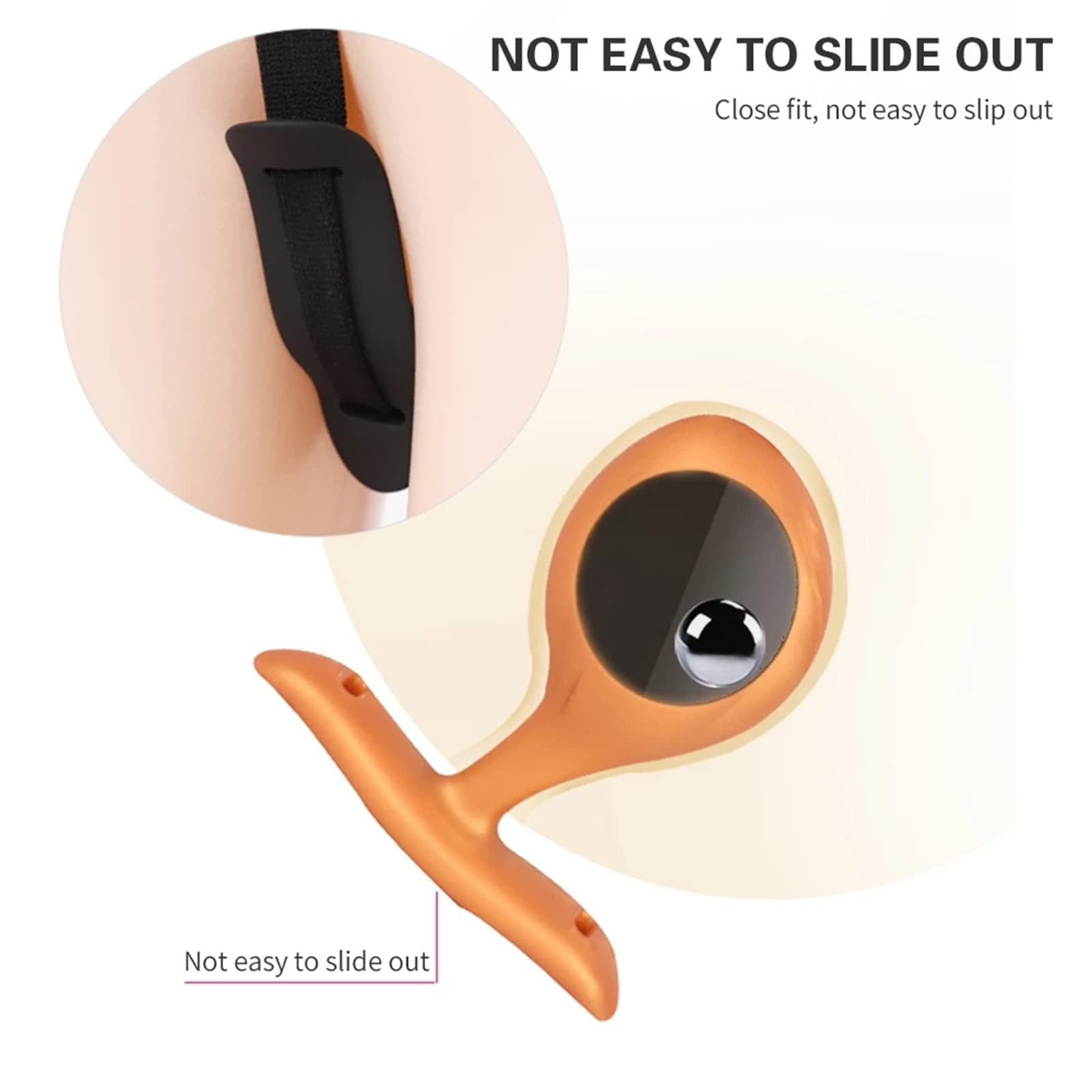 Plug anal en silicone à sangle avec boule en acier Gode portable Plug anal avec harnais Ceinture Sangle Godes Grosses perles anales Gode anal Plug anal en silicone Dilatateur Sex Toy for femmes
