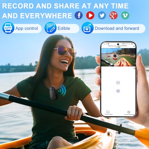 113A Action Camera - 4K 64GB Camera with 30m Waterproof, Hands-Free POVs, APP Video Clip, Magnetic, 120° Wide Angle, 150 min Battery, Mini Body Cam for Vlogs, Travel, Outdoor, Helmet Cam - Image 7