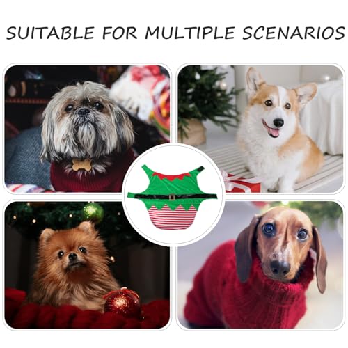 Disfraz de duende navideño para perro XXL verde miniatura 7