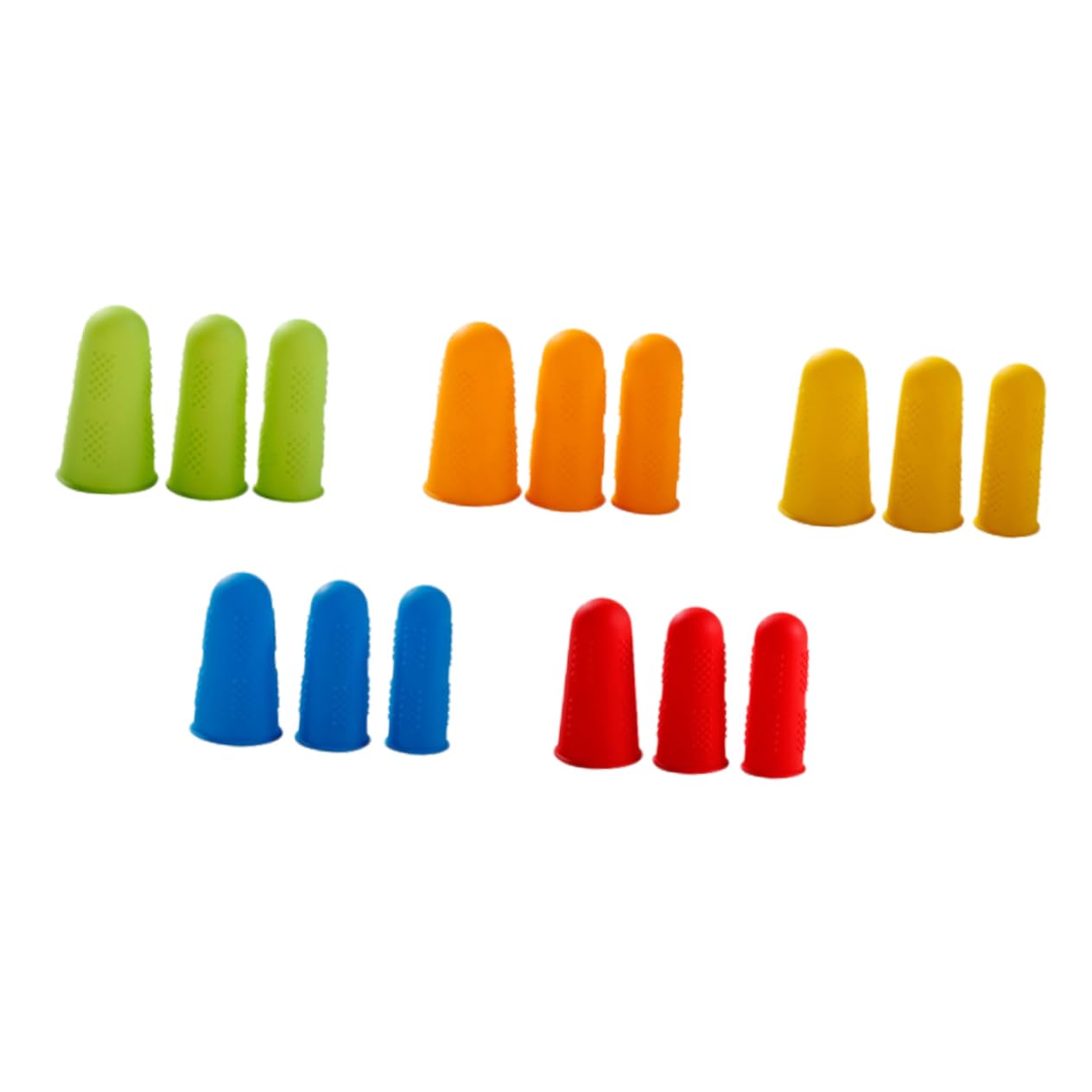 VILLFUL Heat Resistant Silicone Finger Covers 15 Pcs Set 3 Sizes Non-Slip Anti-Scratch for Cooking Sewing Nail Polish Hot Glue Protection