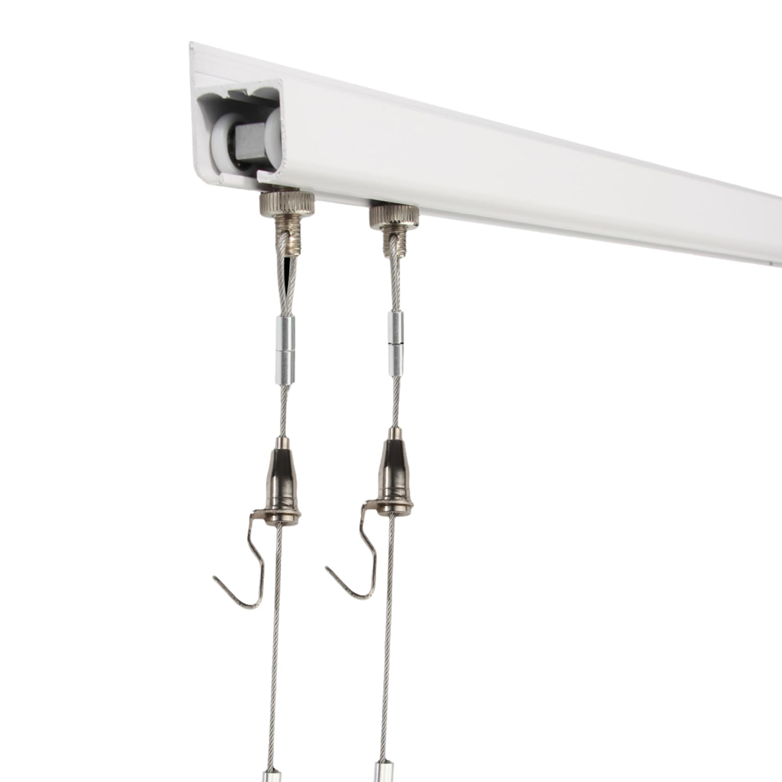 Cimaise Tableau,Rail pour Galeries De Tableaux,Kit Accrochage Tableau,Rail pour Accrocher des Tableaux,Ensemble De Fil De Suspension pour Cadre Photo,Crochet Tableau