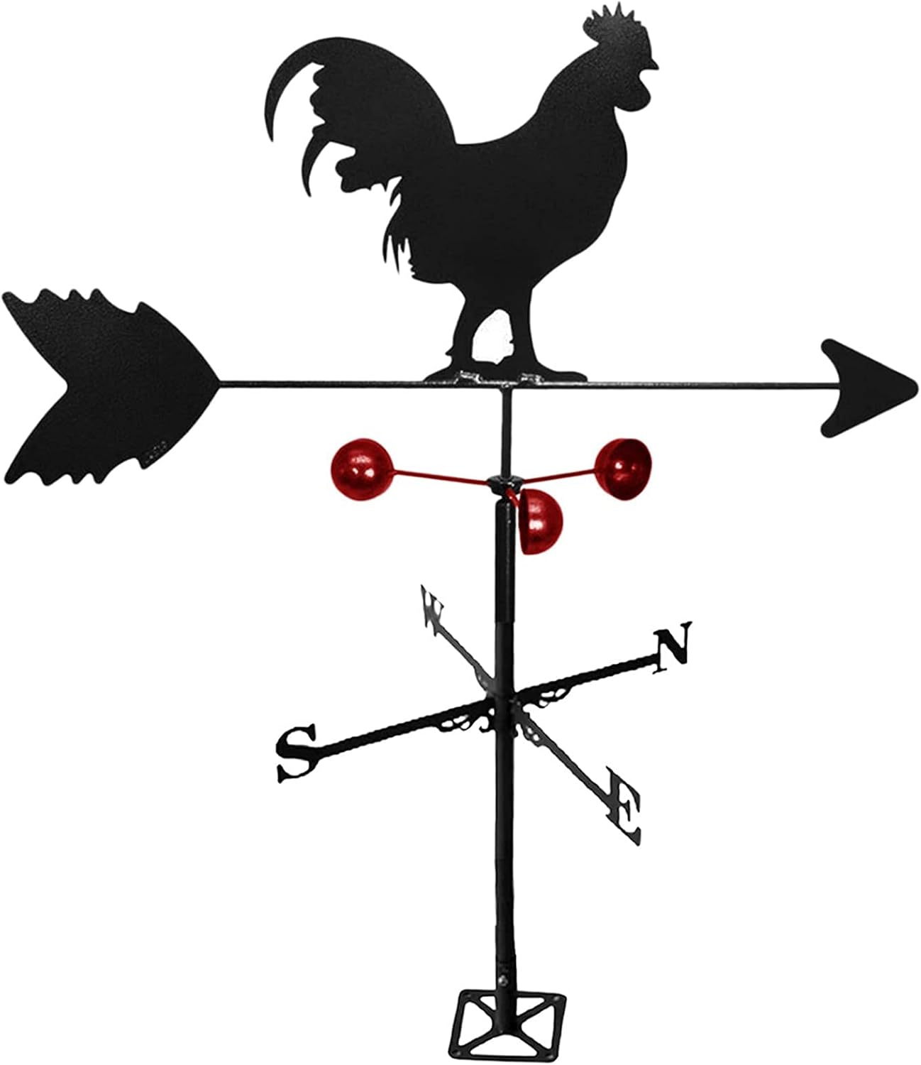 Weathervane Stainless Steel Rooster Weather Vane Durable Retro Wind