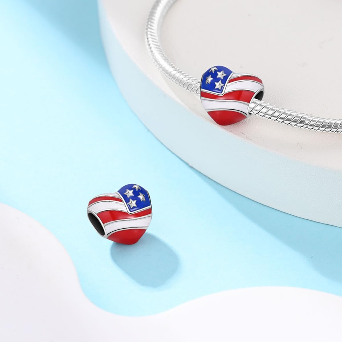 HappyStar 925 Sterling Silver Charms for Pandora Charms Bracelets and Necklaces Beads Charms Jewelry Mother's Day Gift for Women （With one Spacer Bead Charms - Image 2