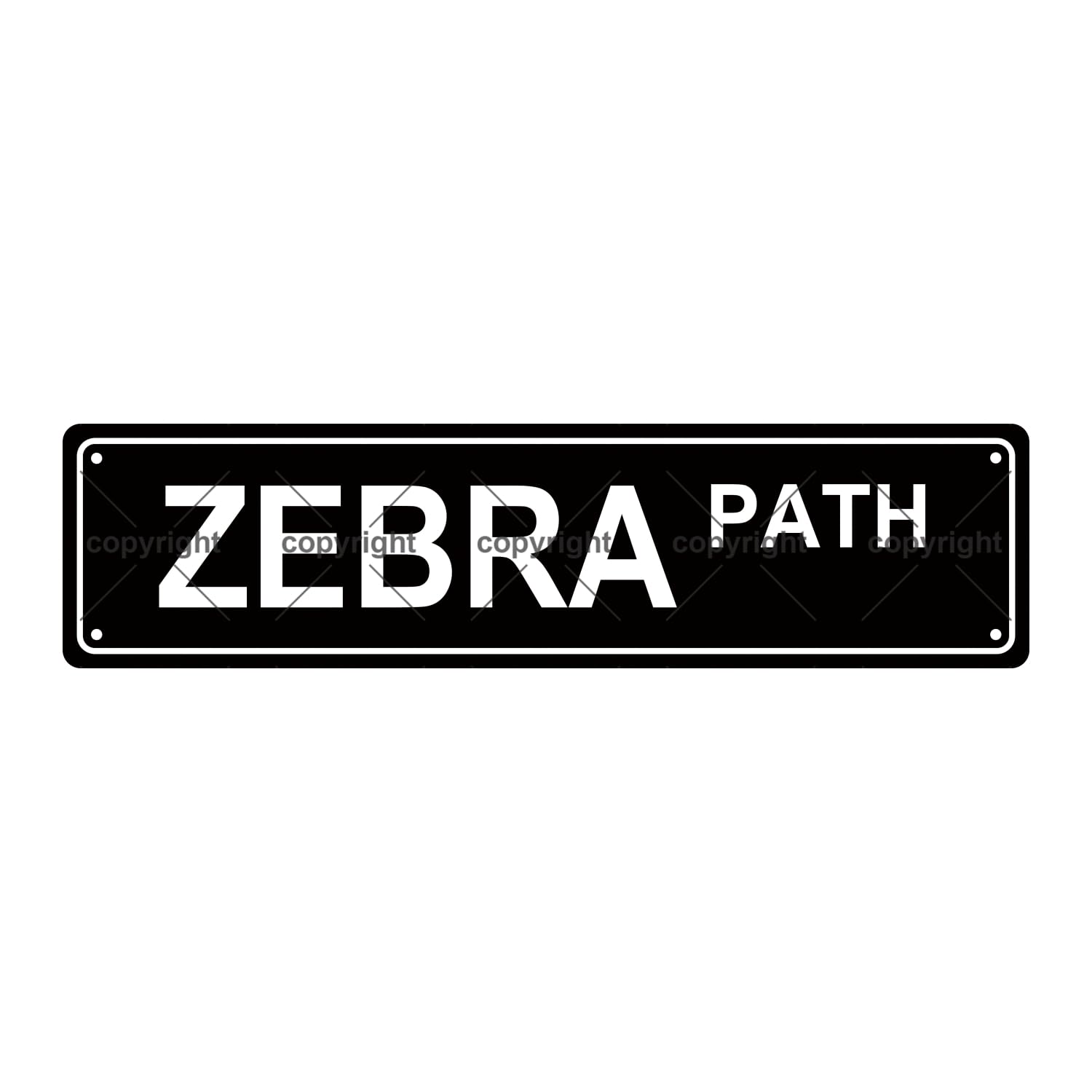 Zebra Path Animal Metal Tin Street Sign Bar Cafe Garage Cave Home Room Wall Bathroom Farmhouse Garden Porch Patio Decor,4x16 Inch