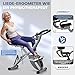5-in-1 Heimtrainer Fahrrad Klappbar, vannect Ergometer Heimtrainer mit Widerstandsbändern & 16 Widerstandsstufen, Magnetwiderstand Einstellbar, Aerobic-Training zu Hause, LCD-Monitor, 160 kg Belastbar