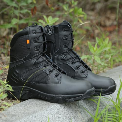 Tactical Combat Boots with Side Zipper | Waterproof, Slip-Resistant, Lightweight Military Boots for Hiking, Trekking, & Work3