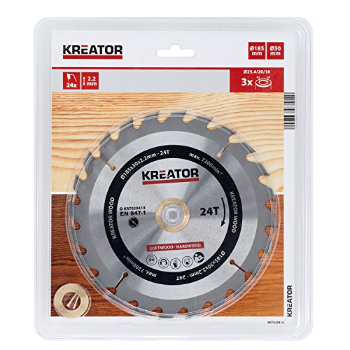 Preisvergleich Produktbild KREATOR Holzsägeblatt 185mm24d KRT020414