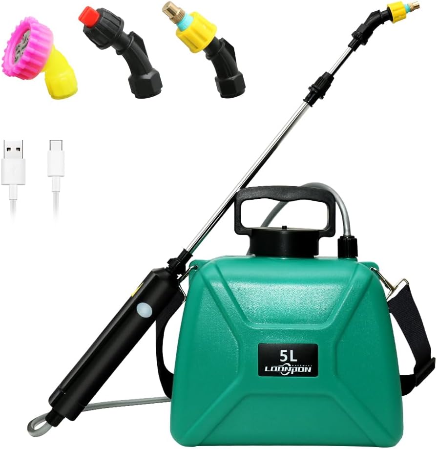 BIHOO Sprayer Battery Powered,1.35Gallon/5L Electric