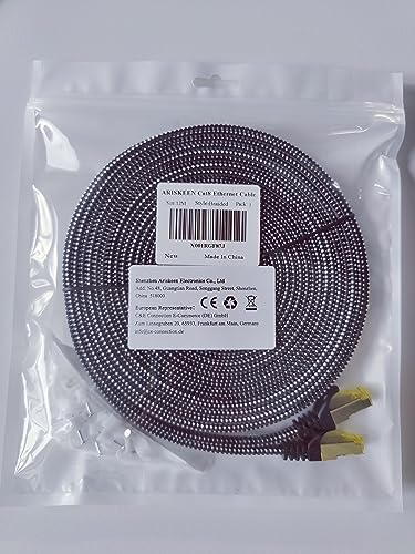 ARISKEEN Cavo Ethernet Cat 8 12M, Cavo Piatto