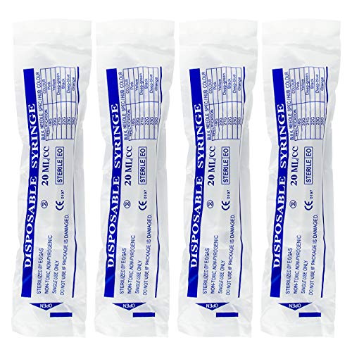 Image of 20ml Syringes without Needle Luer Slip No Rubber Ring, Reduce Mess, 20 Pack