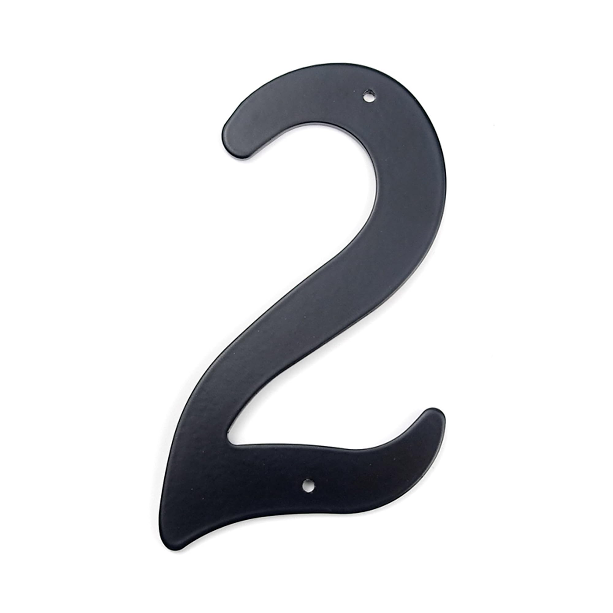 HASWARE 4 Inch Thin Black Aluminum House Numbers, Waterproof Anti-Rust Modern Address Numbers with Mounting Screws, Easy to Install Home Door Numbers for Wall Fence Mailbox Garage (Black, 2) — image 1