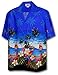 Pacific Legend Men's Parrots Beach Border Hawaiian Shirt