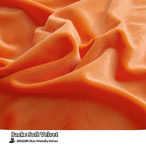 LIFEREVO 2 Pack Fluffy Faux Fur Pillow Shams,18 x 18 Inches Throw Pillow Covers,Luxury Decorative Furry Pillowcases Cushion Cover for Christmas,Zipper Closure,No Pillow Insert,Orange - Image 5