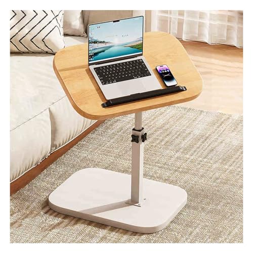 Mesa auxiliar en C giratoria 360° y regulable en altura de madera 2