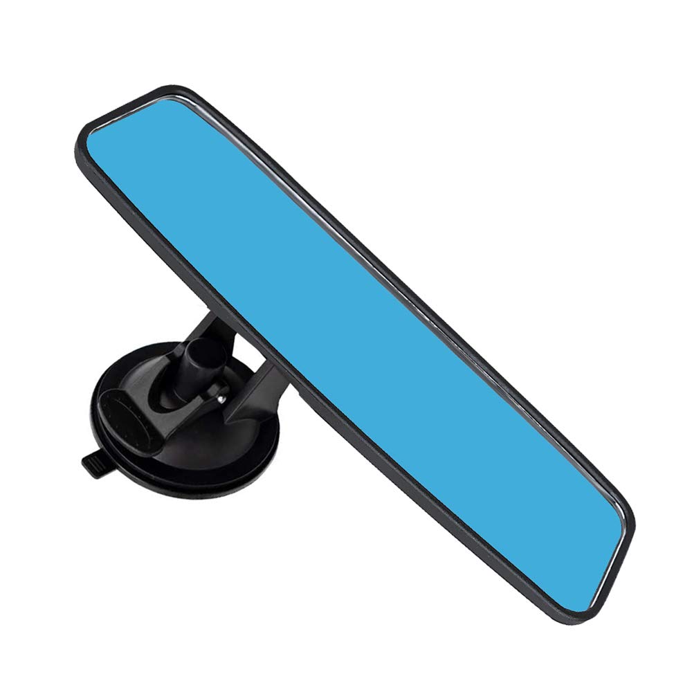Rear View Mirror, Adjustable Car Interior Rear View Mirror Car Seat Child Safety Mirror for Universal Cars Trucks SUV-9.64 x 2.6 inch (Blue)