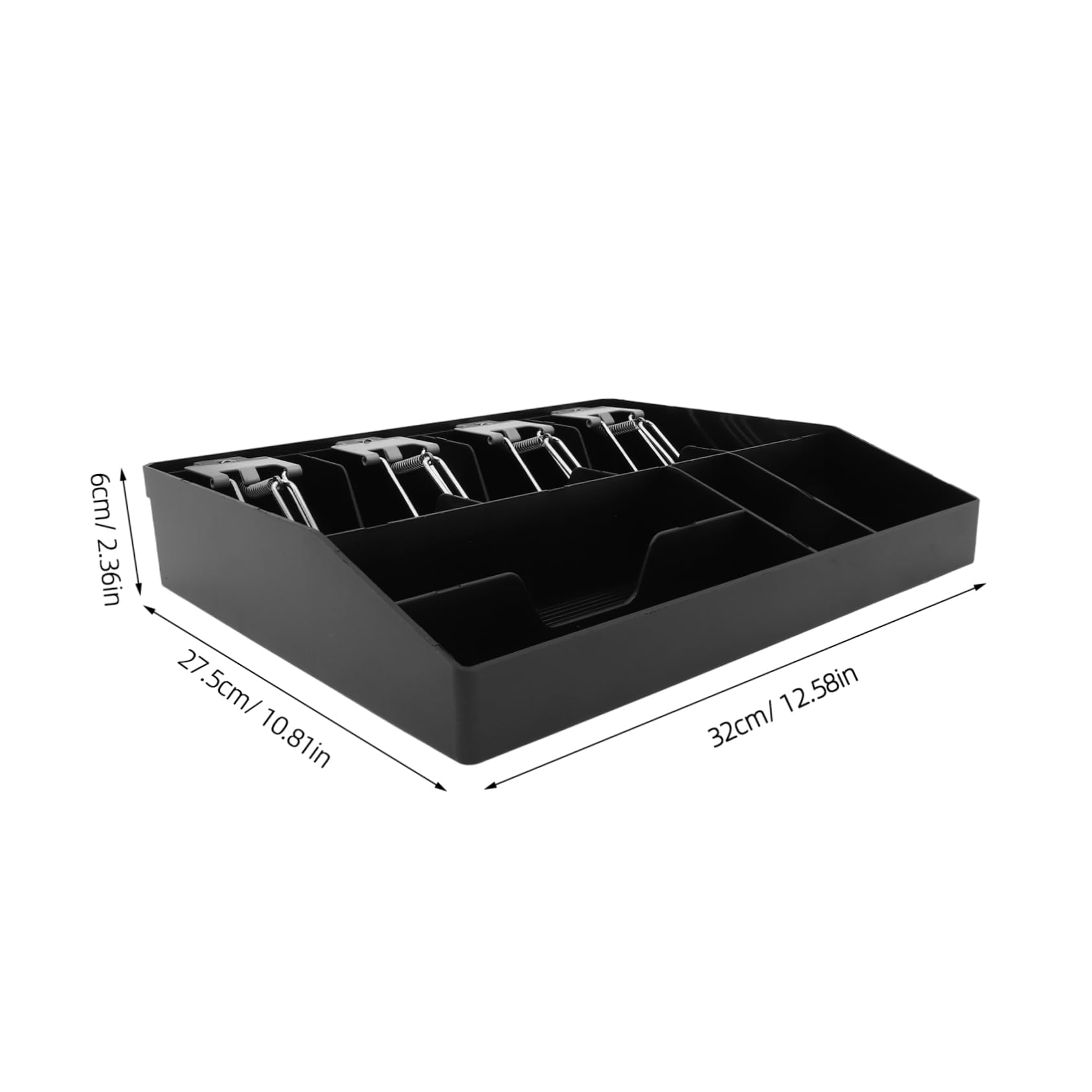 Portacontanti Multi-scomparti Per Registratore Organizer Per Contanti e Monete Portamonete Con Clip Per Negozi e Uffici