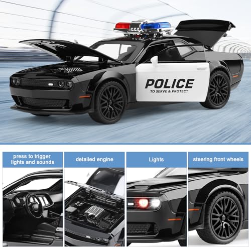 SASBSC Coche de Policía de Metal a Escala 1:32 miniatura 5