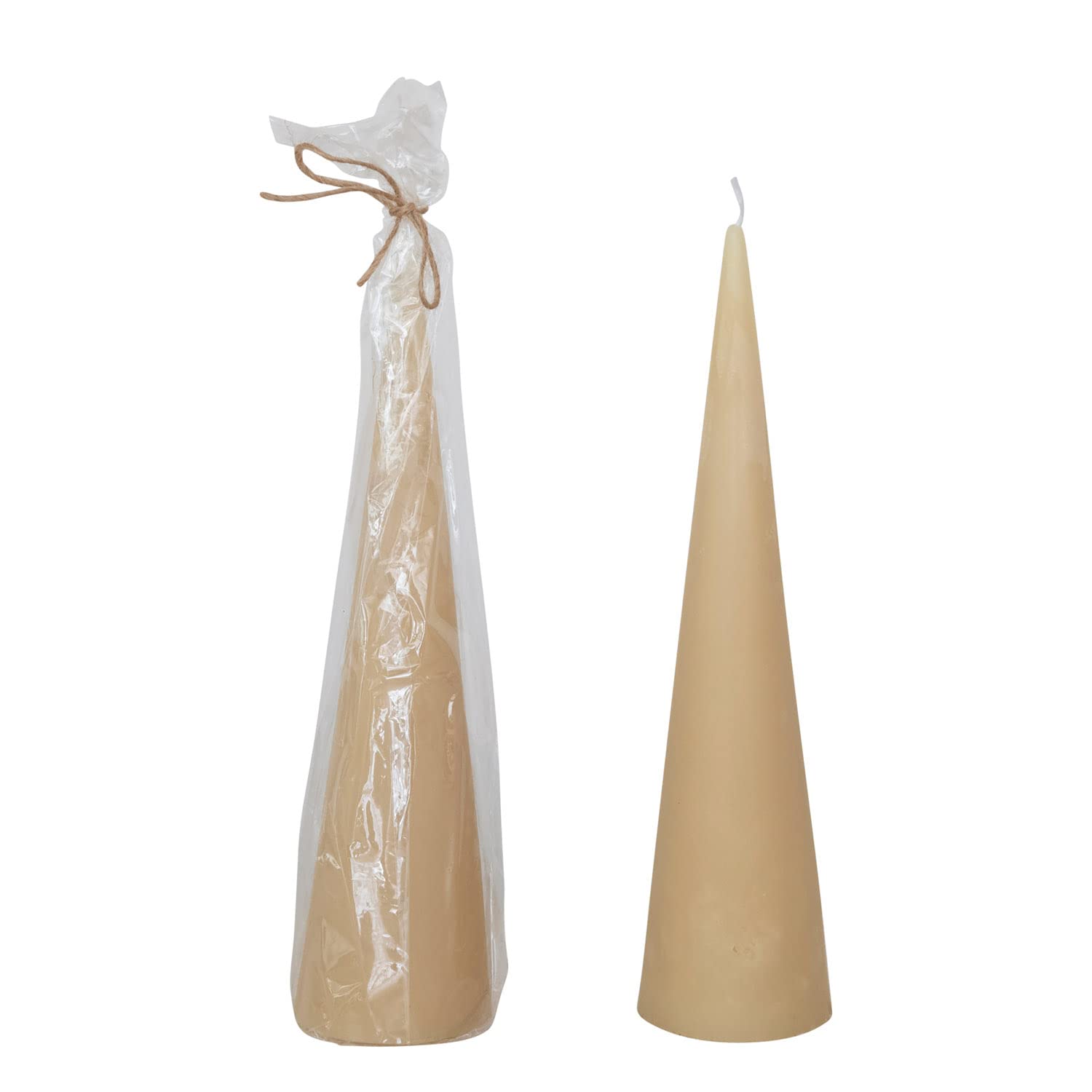 Bougie en forme d'arbre beige pour une douce ambiance cocon