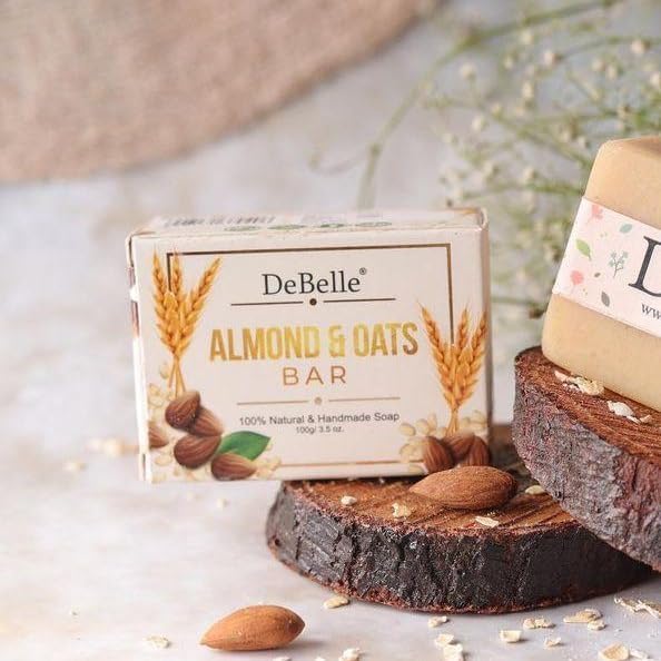 Image of DeBelle Almond and Oats bar Soap-100G