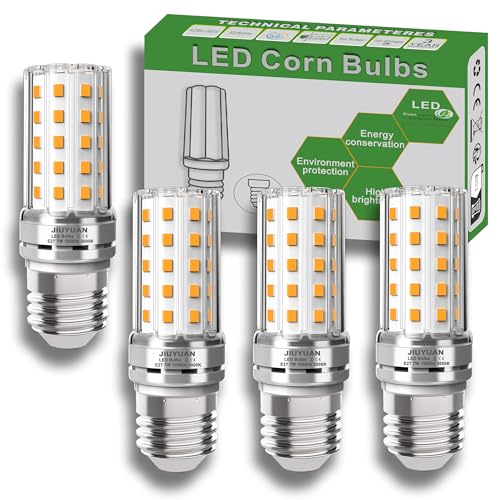 JIUYUAN LED Glühbirne Warmweiß 3000K 1050LM E27 Energiesparlampe E27 LED Lampe Maiskolben Kleine Kerze Leuchtmittel, 7W ersatz 80W Glühlampe Nicht Dimmbar 4-er Pack