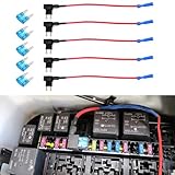 Tecledsn 5 PCS 12V Car Add-a-Circuit Fuse Tap, Upgraded 12V Car Add a Circuit Fuse Tap Kit, Standard Mini Micro2 and Low Profile Fuse Taps, ATO ATC ATM APM Fuse Adapter Jumper for Cars Trucks Boats