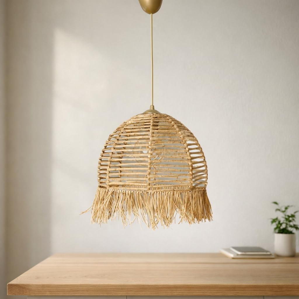Regner Handmade Sarkıt Avize | Natural Eskitme Tasarım | 51-60 cm | E27 Duy | A Enerji Sınıfı | El Yapımı – Metal Gövde