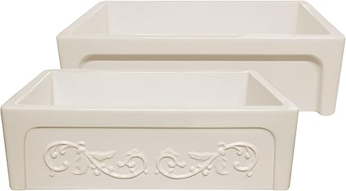 Miniatura 9 de Glencove St Ives - Delantal delantero de 330in con diseño intrincado de Vine en un lado y elegante delantal frontal biselado en el lado opuesto