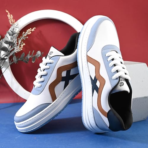 Image of Centrino Gym Casual Sneakers for Man | Shoes for Men Stylish | Lightweight Lace-Up Canvas Walking Shoes | Cushioned Insole | Breathable Comfortable | Anti-Skid Sole | Mens Sports Sneaker Shoes Daily (9537)