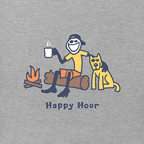 Life is Good Men's Crusher Tee Shirt, Short Sleeve Cotton Graphic T-Shirts, Happy Hour2