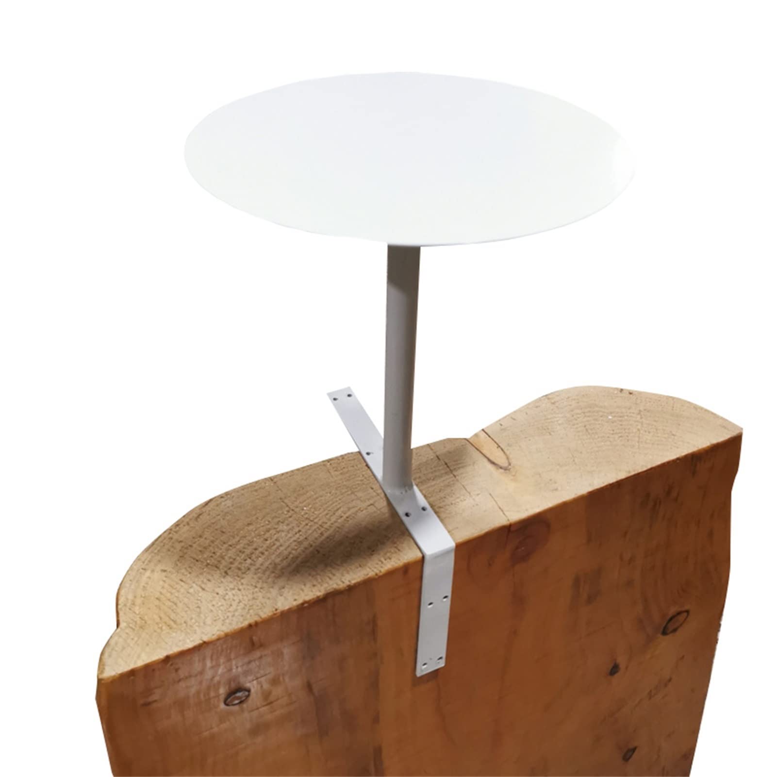 Tavolino angolare piccolo, tavolo angolare bianco piccoli spazi - Tavolo da cocktail in metallo a parete tipo L - Arredamento contemporaneo per la casa