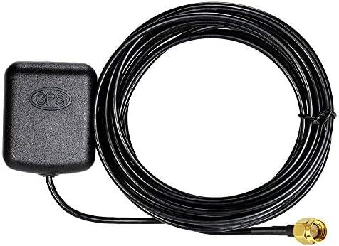 Sensico Waterproof GPS Active Antenna with SMA Male Connector 3-5V DC for Vehicle Truck RV Motorhome Marine Boat GPS Navigation System GPS Tracker Locator Car Stereo Head Unit