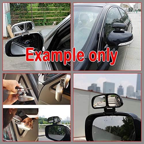 Image of Blind Spot Mirror, 360 Adjustable, Convex Glass, Waterproof, Universal Fit for Cars & SUVs, Black (3R-028)