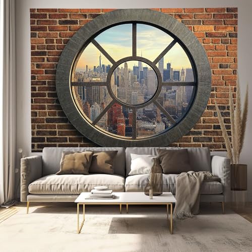 Tapisserie New York pour chambre et dortoir effet briques 3D MULERN
