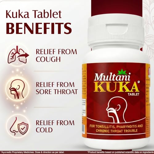 Image of Multani Kuka 50 Tablets | Useful In Tonsillitis, Pharyngitis & Chronic Throat Trouble | Natural & Ayurvedic | Get Relief From Tonsils & Swollen Issues