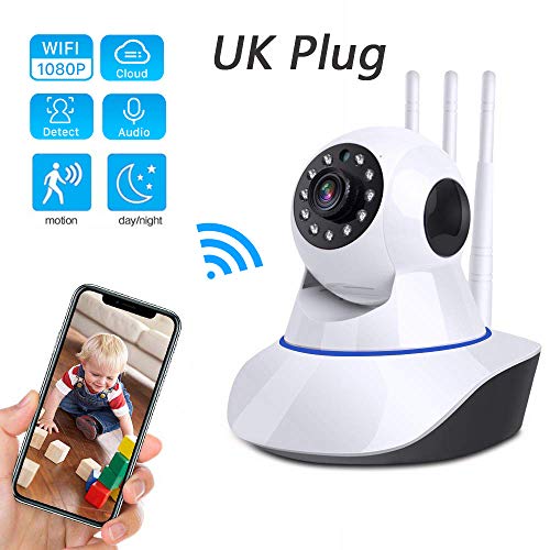 PHASFBJ Baby Monitors with Camera, Wireless Home Surveillance Security Camera with Night Vision,Motion