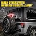 Xprite LED Third Brake Lights w/Clear Lens High Mount Stop Tail Light Compatible with 2007-2018 Jeep Wrangler JK