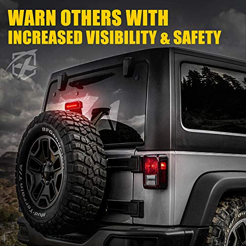 Image of High Mount LED Clear 3rd Brake Light Compatible with 2007-2018 Jeep JK JKU | Brighter, IP68 Waterproof, PC Material, ABS Plastic, Plug N Play