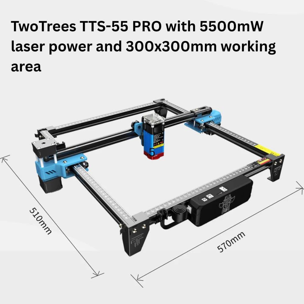 TwoTrees TTS-55 Pro Diode Laser Engraving Machine 5.5W | 30x30 cm