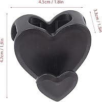 Vista 2 de Tyenaza Percha de ropa con forma de corazón negro, 12 piezas, gancho para ahorrar espacio, armario, armario, ropa, ahorro de espacio
