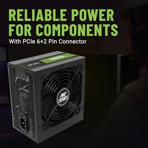 Image of Ant Esports VS650L Non Modular High Efficiency Gaming Power Supply /PSU with 120mm Hydraulic Low-Noise Fan for Efficient Heat Dissipation