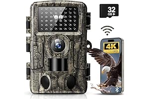 4K 60MP WiFi Trail Camera, Game Security Camera for Outdoor Wildlife Detection and Home Protection
