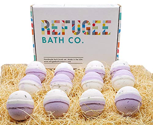 Refugee Bath Co. Variety Pack Bath Bombs (12 Pack Lavender) #TOP21