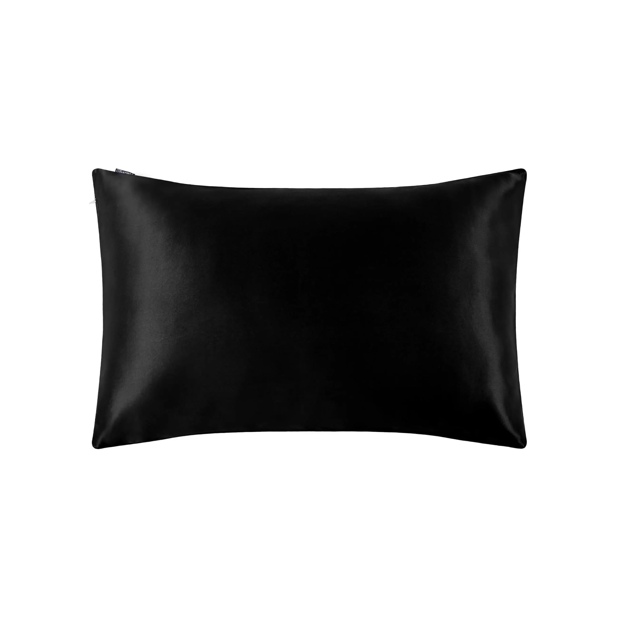 Silky Pillow Covers, Silk Pillowcase With Hidden Zipper Care For Hair Multicolor Multiple Sizes(Black,50x75cm(Queen))