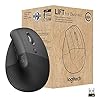 Logitech Lift for Business, mouse ergonómico vertical, inalámbrico, Bluetooth o seguro Logi Bolt USB, clics silenciosos, certificado globalmente, Windows/Mac/Chrome/Linux – Grafito (renovado)