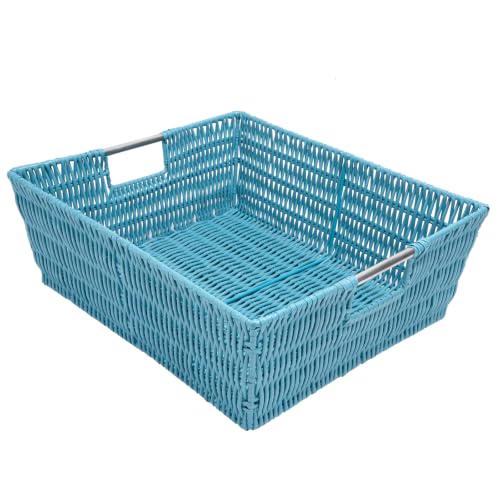 Image of Whitmor Rattique Shelf Tote Berry Blue