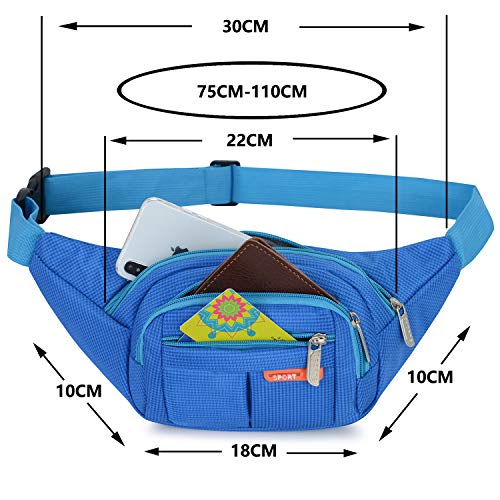 AirZyx Waterdichte heuptas, geschikt voor reizen, sport en alle outdooractiviteiten, heuptas voor dames en heren, waterdichte heuptas voor hardlopen (blauw) - Image 4