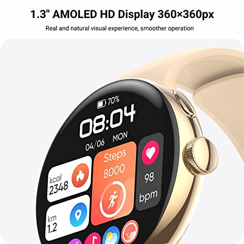 Hoaiyo Smart Watch Answer Make Call, 1.32" Amoled Always-On Display Smartwatch For Android And Ios Phones With Bluetooth Call/Dial, Fitness Activity Tracking, Sleep Monitor, Smartwatches For Men Women #TOP5