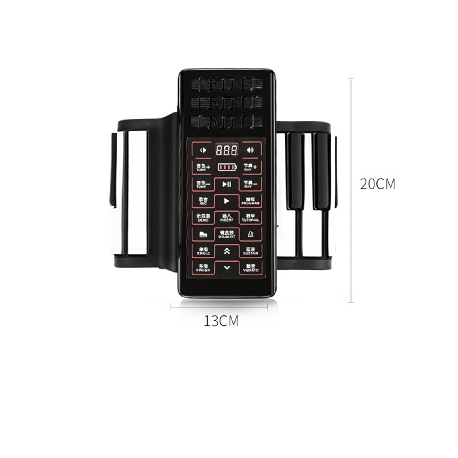 Tastiera Digitale Per Principianti Pianoforte Arrotolato A Mano 88 Tasti Tastiera MIDI Spessa Pianoforte Elettronico Pieghevole Portatile Per Principianti Adulti Da Suonare(UK)